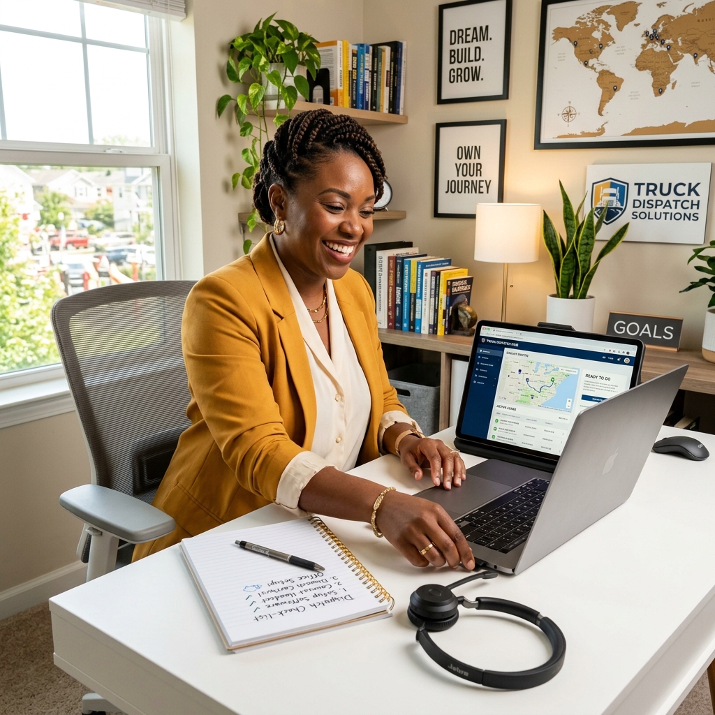 New dispatcher setting up a home office for their dispatch agency